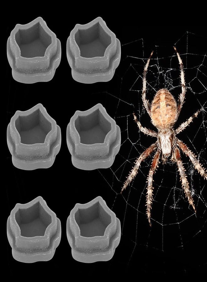 DQITJ 6 Pcs Spider Micro Water Bowl, Mini Resin Dish Tiny Bowl for Tarantula Spider Millipede Tiny Reptile (Small: 0.94" D, 0.47" H) - Image 1